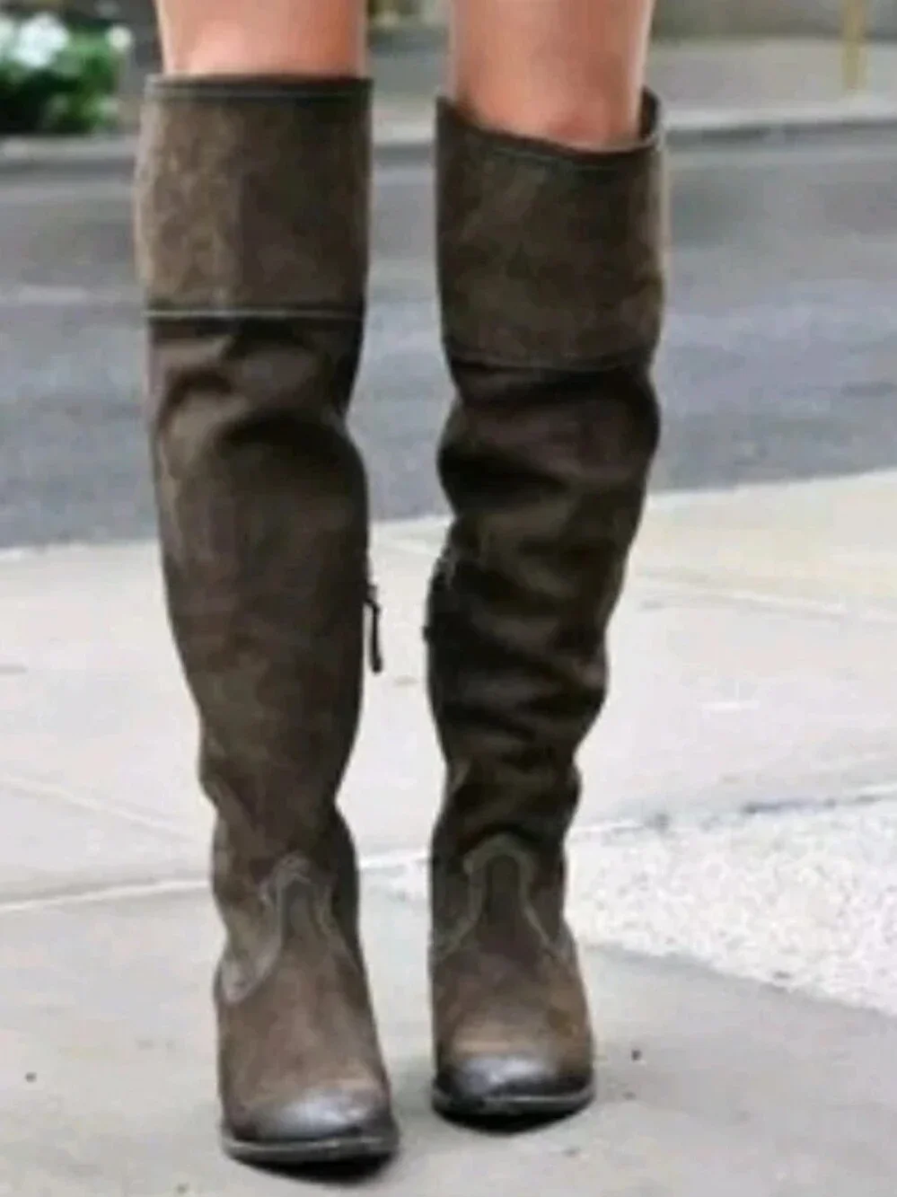 FRYE Women's Sacha Brown Suede The Over Knee Western Boots! Size 7B